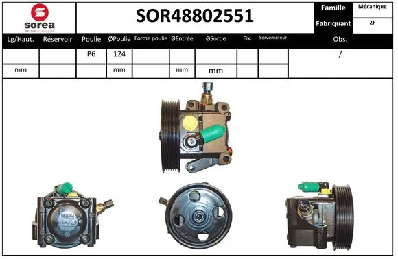 Hydraulic Pump, steering (SOR48802551)