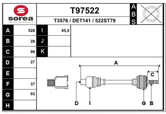 Drive Shaft (T97522)
