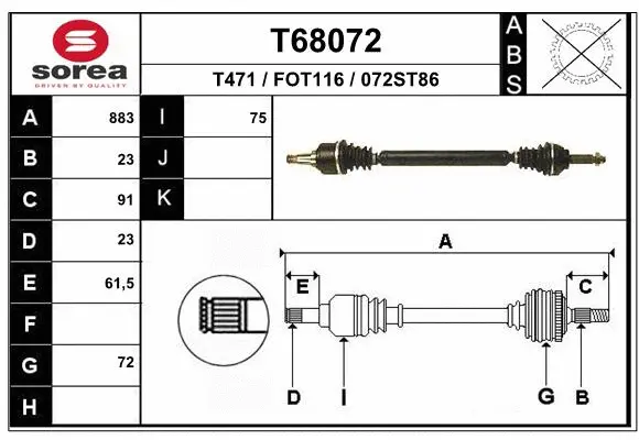 Drive Shaft (T68072)