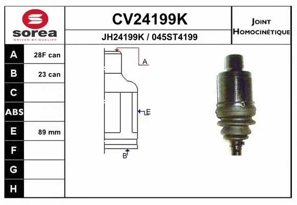 Joint Kit, drive shaft (CV24199K)