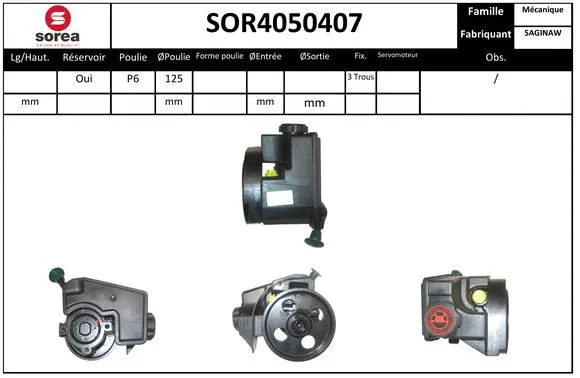 Hydraulic Pump, steering (SOR4050407)