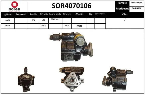 Hydraulic Pump, steering (SOR4070106)