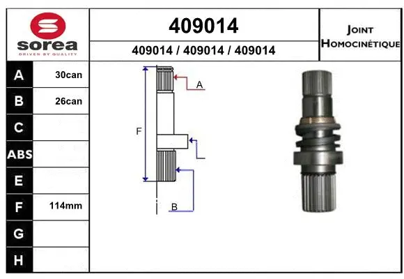Joint Kit, drive shaft (409014)