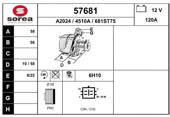 Alternator (57681)