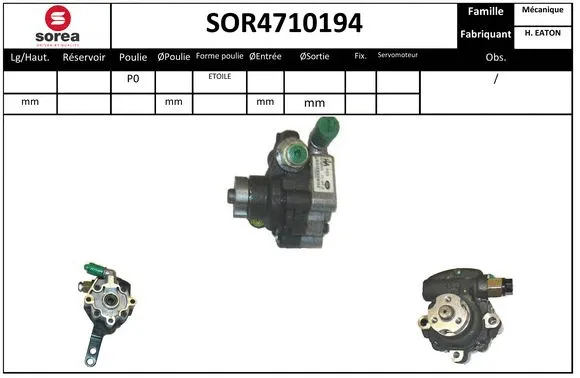 Hydraulic Pump, steering (SOR4710194)
