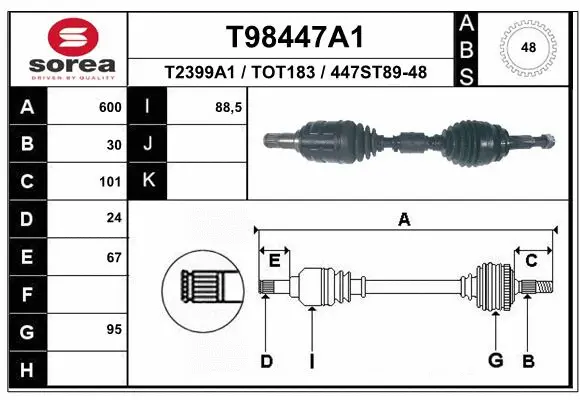 Drive Shaft (T98447A1)