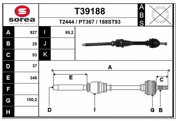 Drive Shaft (T39188)