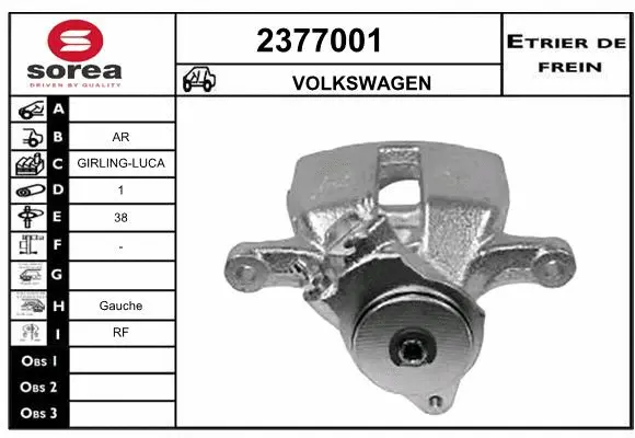 Brake Caliper (2377001)