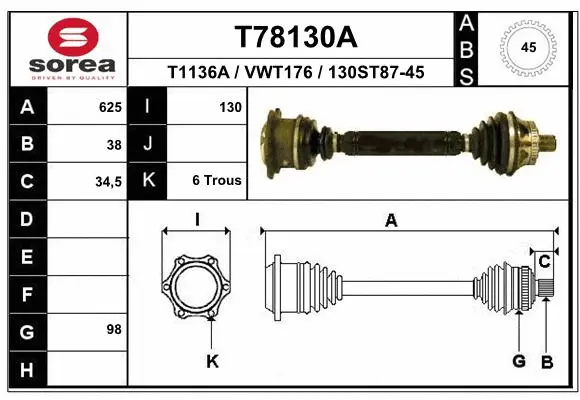 Drive Shaft (T78130A)