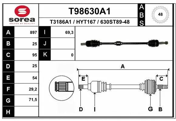 Drive Shaft (T98630A1)