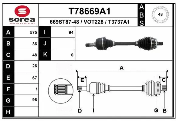 Drive Shaft (T78669A1)