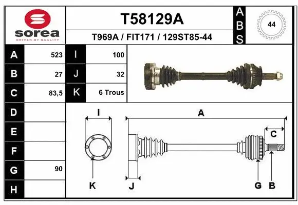 Drive Shaft (T58129A)