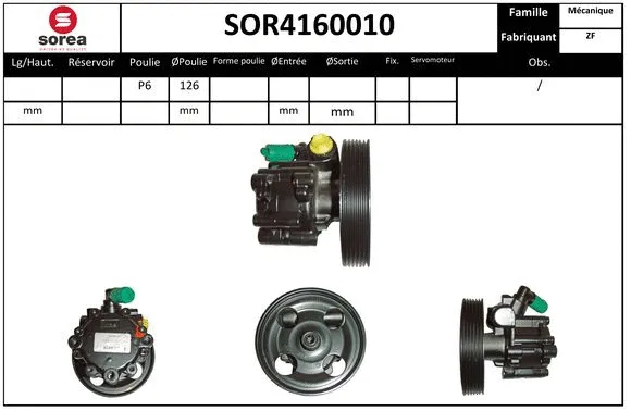 Hydraulic Pump, steering (SOR4160010)