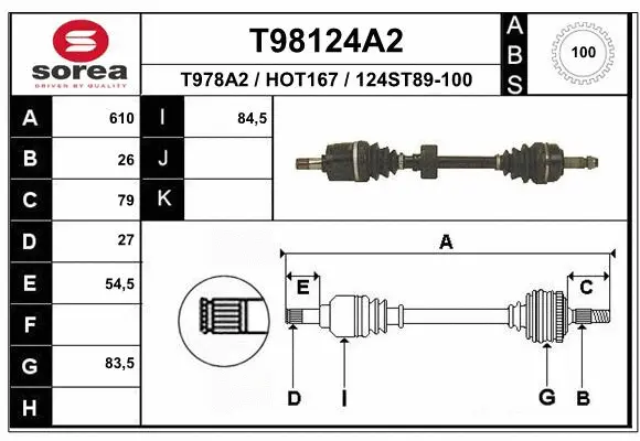 Drive Shaft (T98124A2)