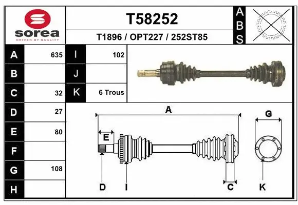 Drive Shaft (T58252)