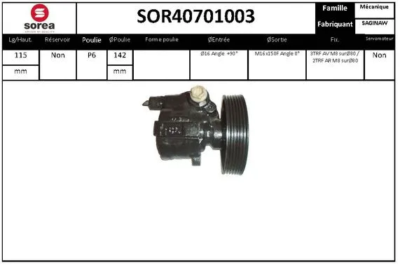 Hydraulic Pump, steering (SOR40701003)