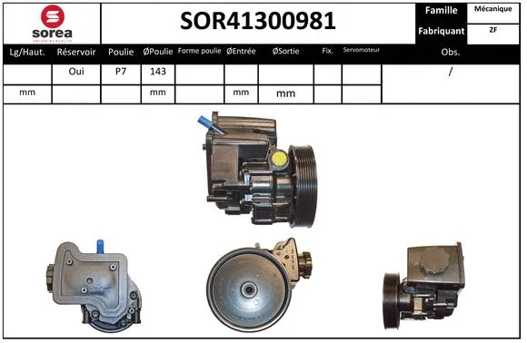 Hydraulic Pump, steering (SOR41300981)