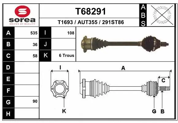 Drive Shaft (T68291)