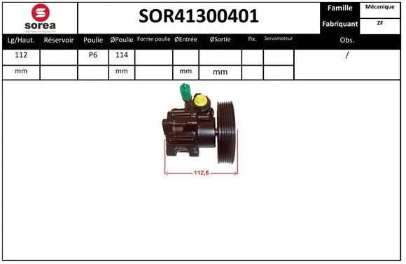 Hydraulic Pump, steering (SOR41300401)