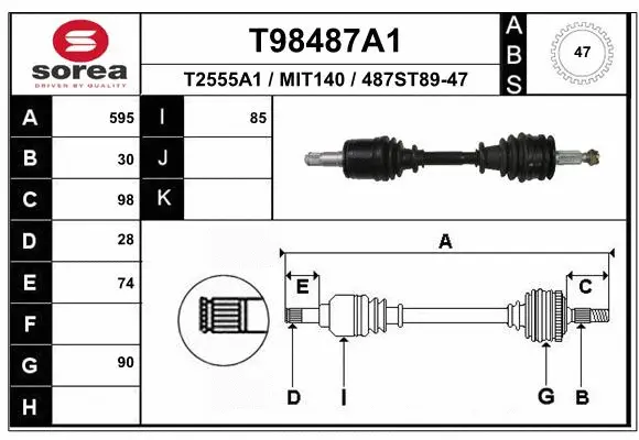 Drive Shaft (T98487A1)