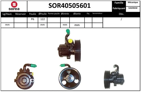 Hydraulic Pump, steering (SOR40505601)