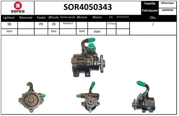 Hydraulic Pump, steering (SOR4050343)