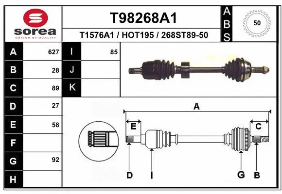 Drive Shaft (T98268A1)