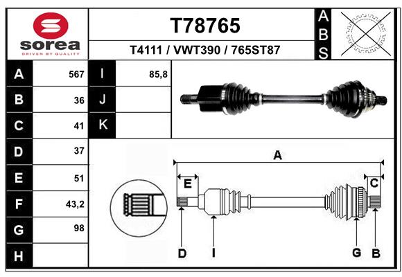 Drive Shaft (T78765)