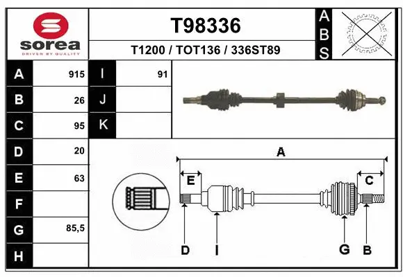 Drive Shaft (T98336)