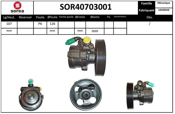 Hydraulic Pump, steering (SOR40703001)
