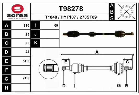 Drive Shaft (T98278)