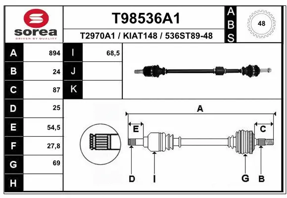 Drive Shaft (T98536A1)