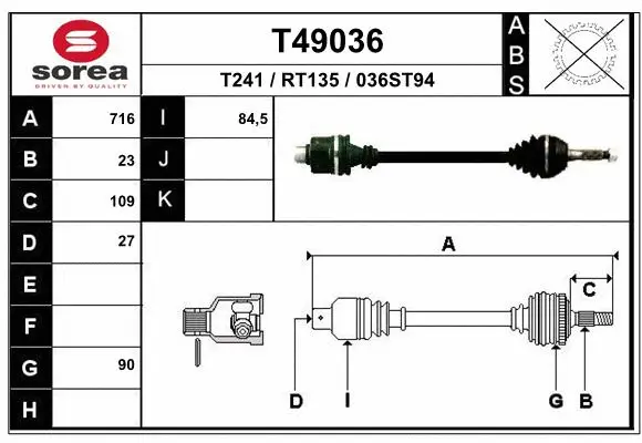 Drive Shaft (T49036)
