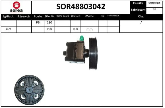 Hydraulic Pump, steering (SOR48803042)