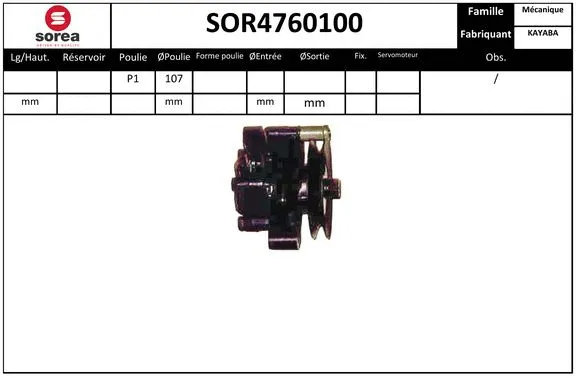 Hydraulic Pump, steering (SOR4760100)