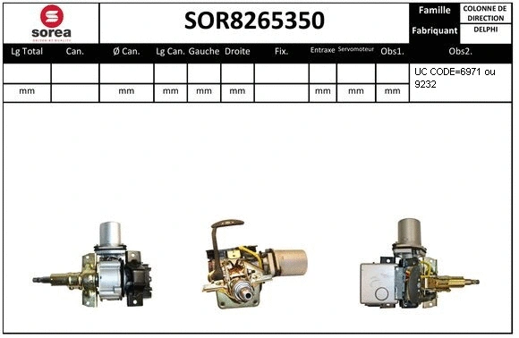 Steering Column (SOR8265350)
