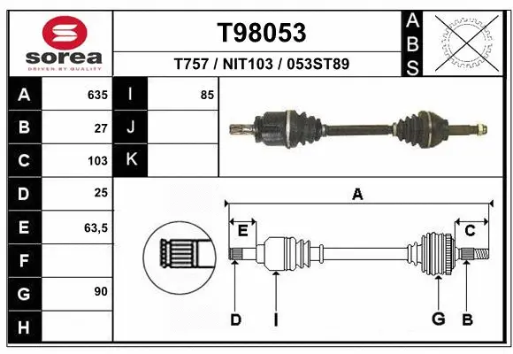 Drive Shaft (T98053)