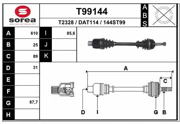 Drive Shaft (T99144)