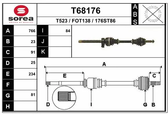Drive Shaft (T68176)