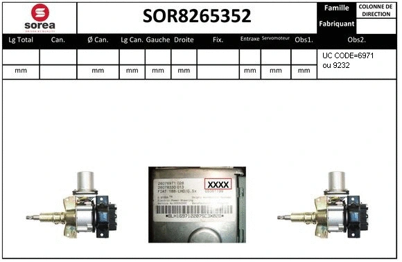 Steering Column (SOR8265352)