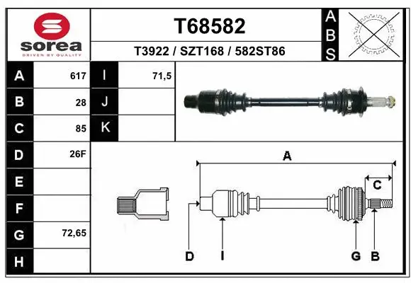 Drive Shaft (T68582)