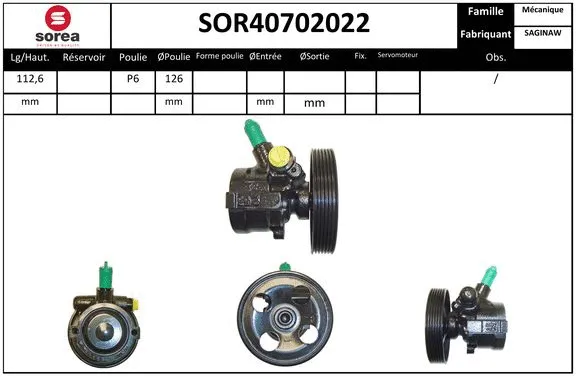 Hydraulic Pump, steering (SOR40702022)