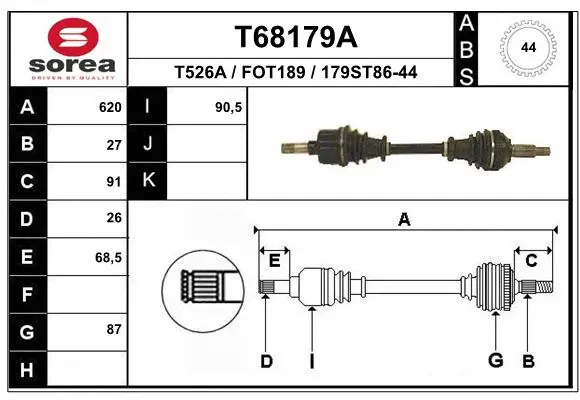 Drive Shaft (T68179A)