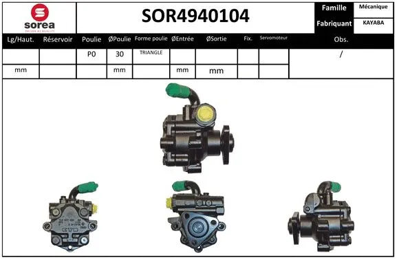 Hydraulic Pump, steering (SOR4940104)