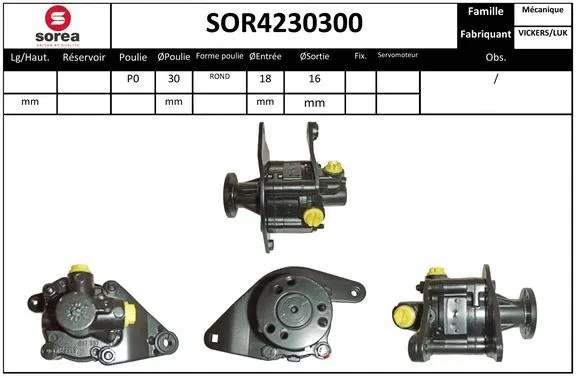 Hydraulic Pump, steering (SOR4230300)