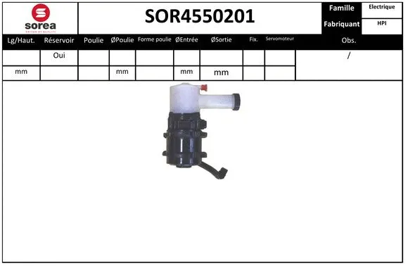 Hydraulic Pump, steering (SOR4550201)