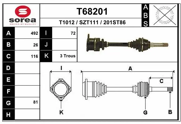 Drive Shaft (T68201)