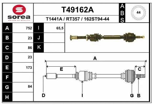 Drive Shaft (T49162A)
