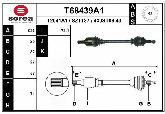 Drive Shaft (T68439A1)