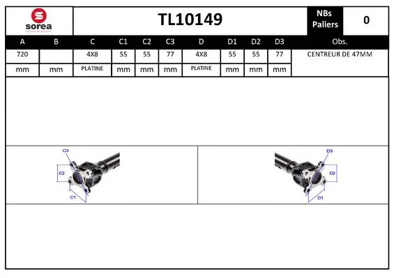 Propshaft, axle drive (TL10149)